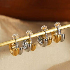 18K Gold-Plated C-Hoop Earrings - Trendsi