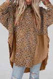 Textured Leopard Dropped Shoulder Blouse - Trendsi - Flyclothing LLC