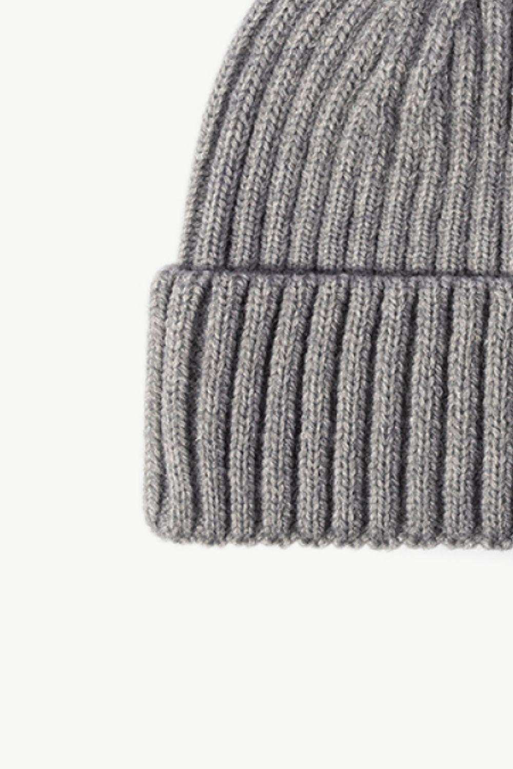 Rib-Knit Cuff Beanie - Trendsi - Flyclothing LLC