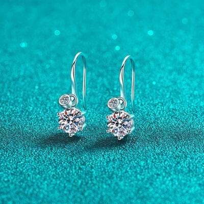 2 Carat Moissanite 925 Sterling Silver Earrings - Trendsi - Flyclothing LLC