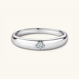 925 Sterling Silver Inlaid Moissanite Ring - Trendsi - Flyclothing LLC
