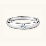 925 Sterling Silver Inlaid Moissanite Ring - Trendsi - Flyclothing LLC