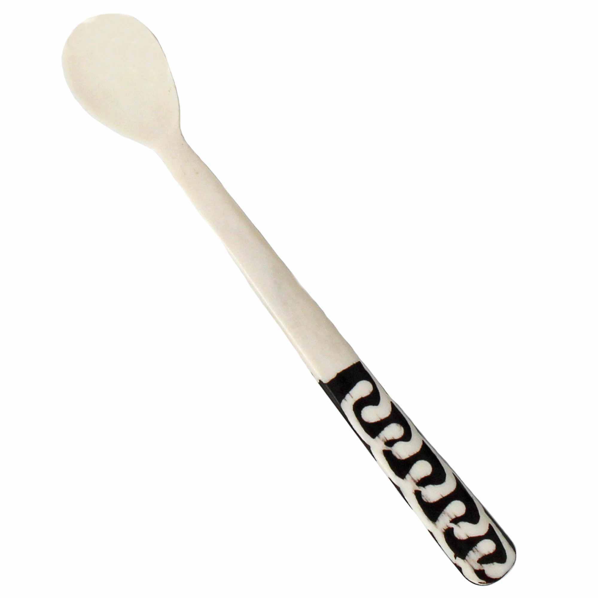 Long Batik Bone Appetizer Spoons, Set of 2 - Jedando