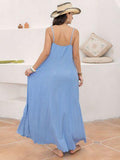 Frill Scoop Neck Maxi Cami Dress - Trendsi