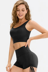Scoop Neck Long Sports Bra - Trendsi - Flyclothing LLC