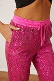 Sequin Drawstring Pants with Pockets - Trendsi - Flyclothing LLC