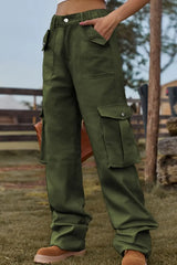 Loose Fit Long Jeans with Pockets - Trendsi - Flyclothing LLC