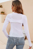 Scoop Neck Long Sleeve Knit Top - Trendsi - Flyclothing LLC