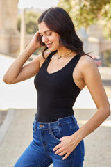 Zenana Racerback Tank Bodysuit - Trendsi - Flyclothing LLC