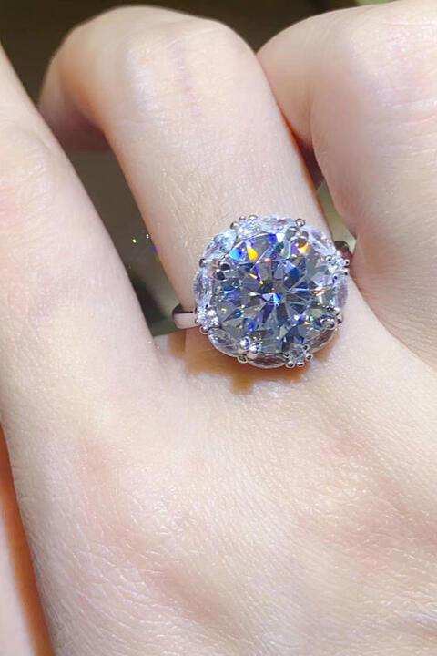 5 Carat Moissanite 925 Sterling Silver Ring - Trendsi - Flyclothing LLC