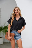 Short Sleeve Collared Neck Shirt - Trendsi