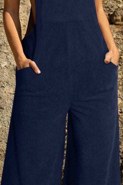 Pocketed Wide Leg Overall - Trendsi - Flyclothing LLC
