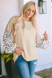 Waffle-Knit Balloon Sleeve Blouse