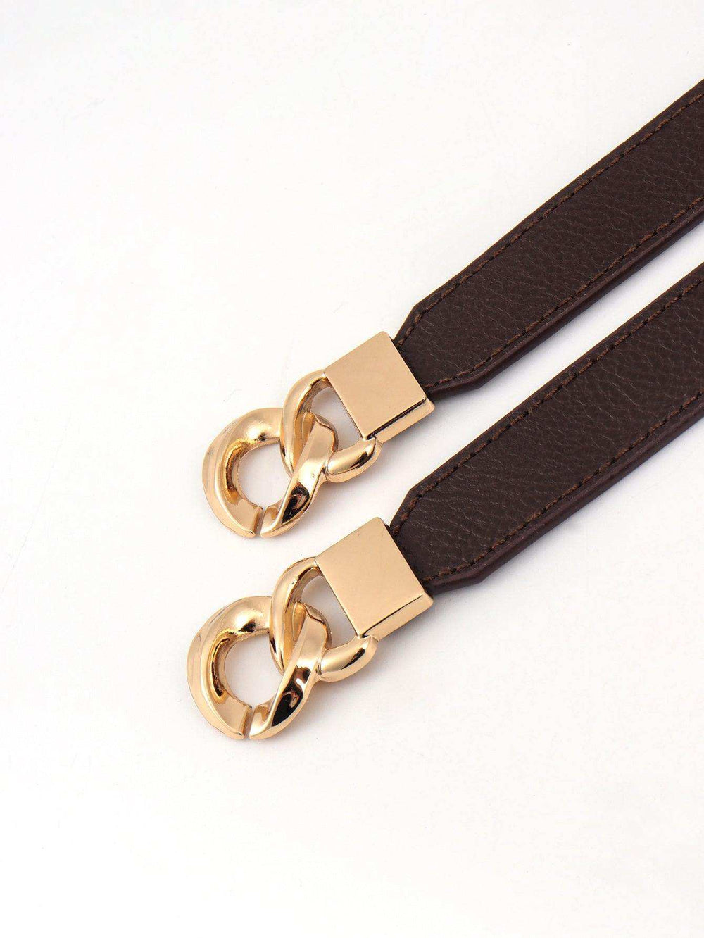 Zinc Alloy Buckle Elastic PU Belt - Trendsi - Flyclothing LLC
