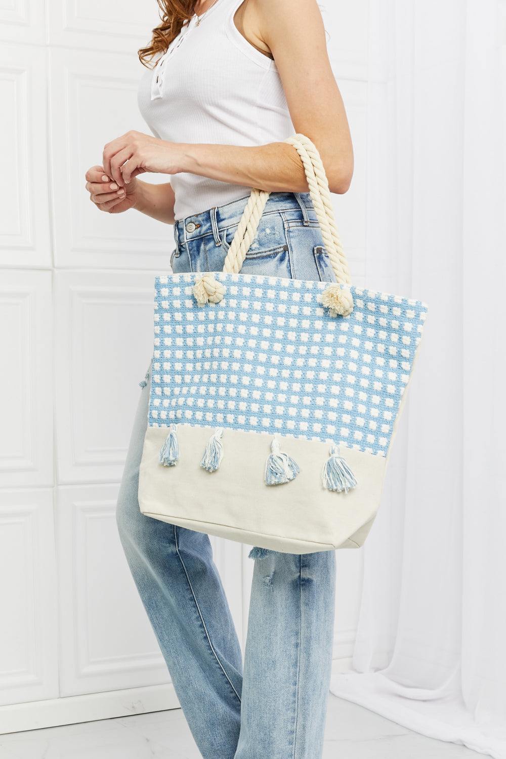 Justin Taylor Picnic Date Tassle Tote Bag - Trendsi