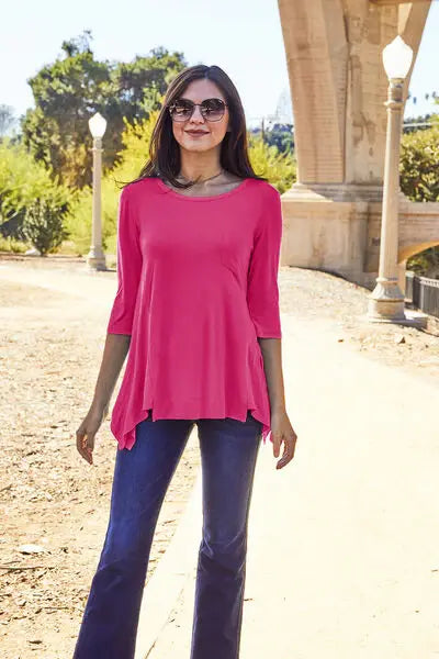 Basic Bae Full Size Round Neck Pocketed T-Shirt - Trendsi - Flyclothing LLC