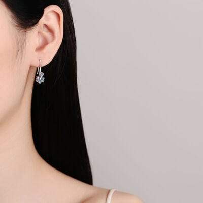 2 Carat Moissanite 925 Sterling Silver Earrings - Trendsi - Flyclothing LLC