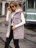 Full Size Button Down Collared Neck Vest - Trendsi - Flyclothing LLC