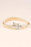 Rhinestone Butterfly Elastic Metal Belt - Trendsi - Flyclothing LLC