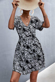 Printed Button down Pocketed Dress - Trendsi - Flyclothing LLC