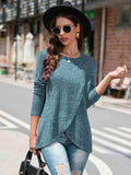 Round Neck Long Sleeve T-Shirt - Trendsi - Flyclothing LLC