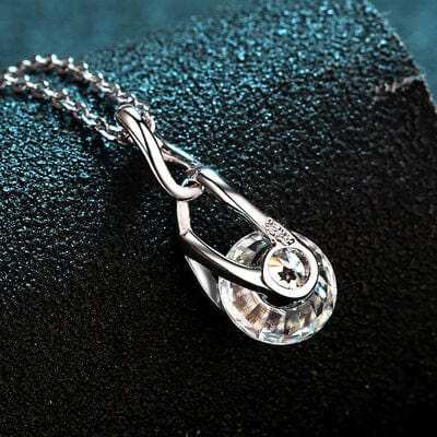 2 Carat Moissanite 925 Sterling Silver Necklace - Trendsi - Flyclothing LLC