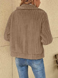 Plush Zip Up Long Sleeve Jacket - Trendsi - Flyclothing LLC