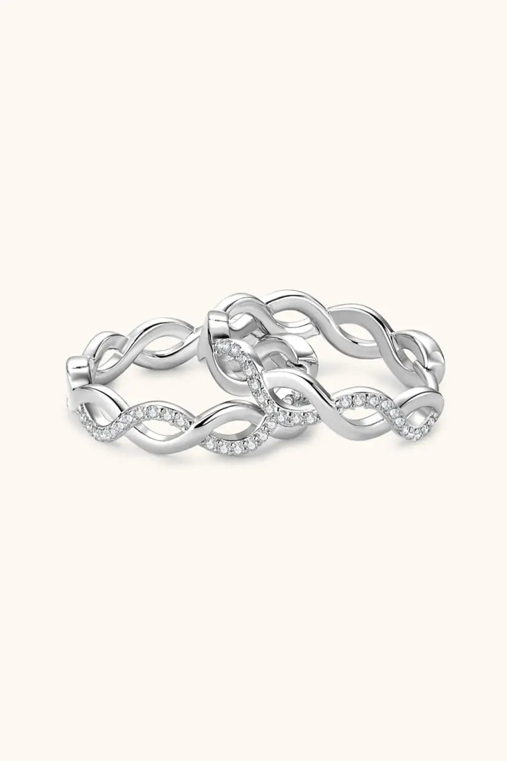 Moissanite Crisscross Hoop Earrings - Trendsi - Flyclothing LLC