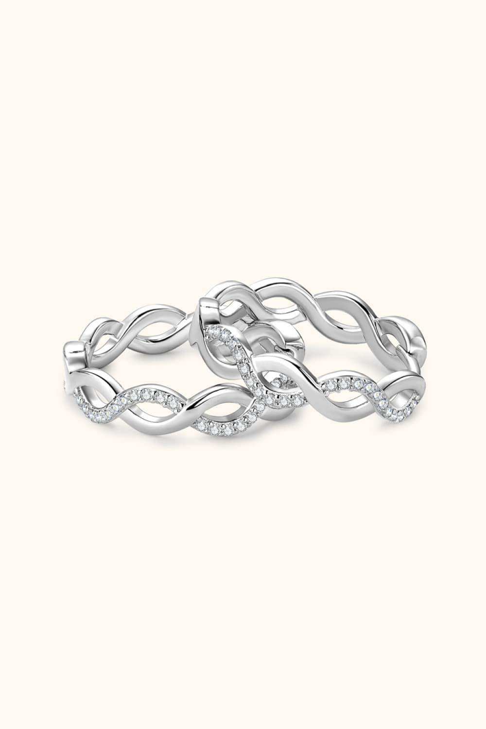 Moissanite Crisscross Hoop Earrings - Trendsi - Flyclothing LLC
