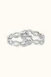 Moissanite Crisscross Hoop Earrings - Trendsi - Flyclothing LLC