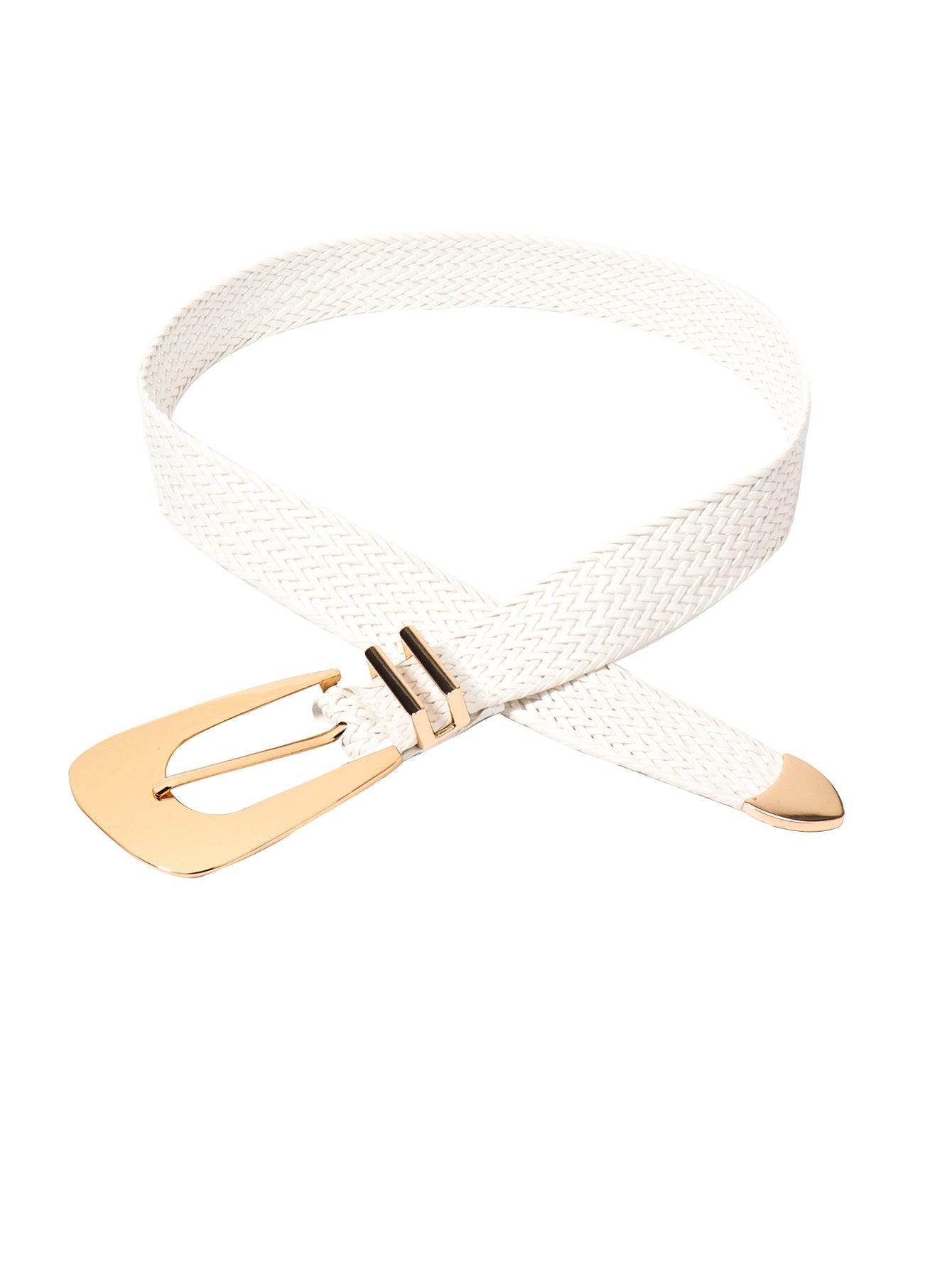 Irregular Buckle Braid Belt - Trendsi