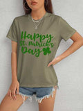 HAPPY ST. PATRICK'S DAY Short Sleeve T-Shirt - Trendsi - Flyclothing LLC