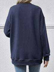 Round Neck Long Sleeve Sweatshirt - Flyclothing LLC