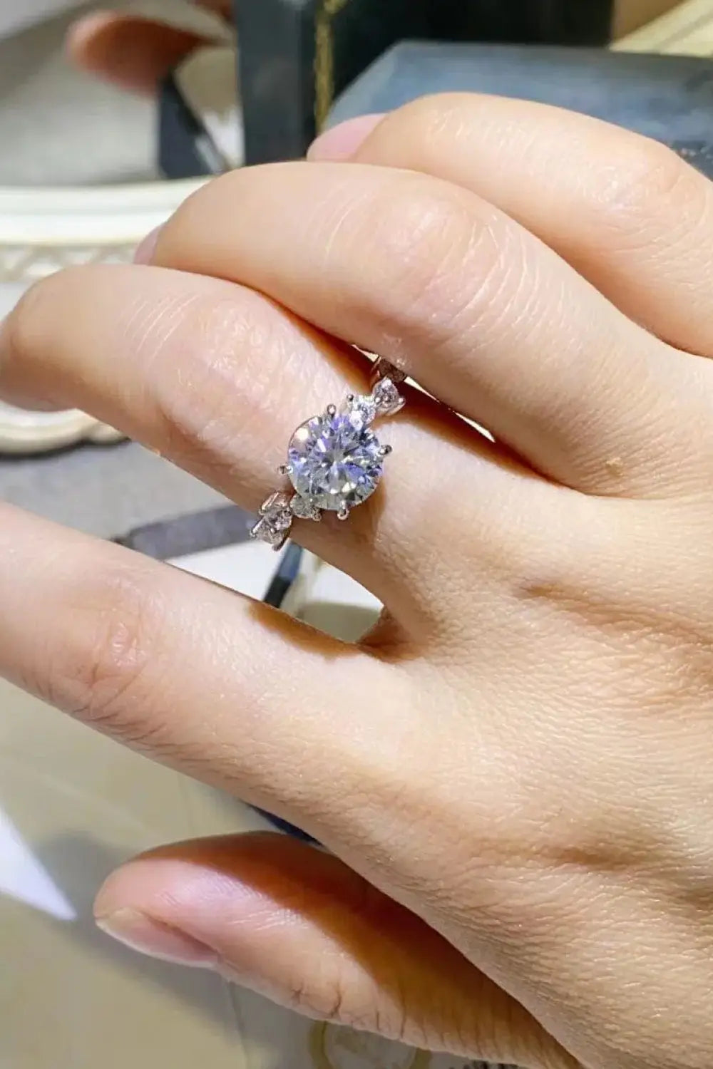 2 Carat Moissanite 925 Sterling Silver Ring - Trendsi - Flyclothing LLC