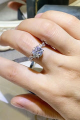 2 Carat Moissanite 925 Sterling Silver Ring - Trendsi - Flyclothing LLC