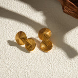 18K Gold-Plated Stainless Steel Earrings - Trendsi