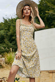 Floral Frill Trim Sleeveless Dress - Trendsi