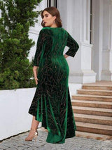 Plus Size Ruffle Hem High-Low Dress - Trendsi - Flyclothing LLC