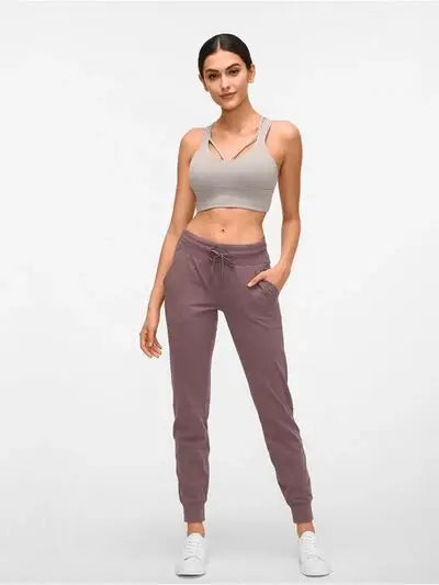 Double Take Tied Joggers with Pockets - Trendsi - Flyclothing LLC
