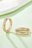 Moissanite 925 Sterling Silver Huggie Earrings - Trendsi - Flyclothing LLC