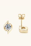 1 Carat Moissanite 925 Sterling Silver Stud Earrings - Trendsi