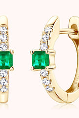 Lab-Grown Emerald Earrings - Trendsi