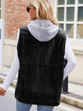 Drawstring Hooded Sleeveless Denim Jacket - Trendsi - Flyclothing LLC