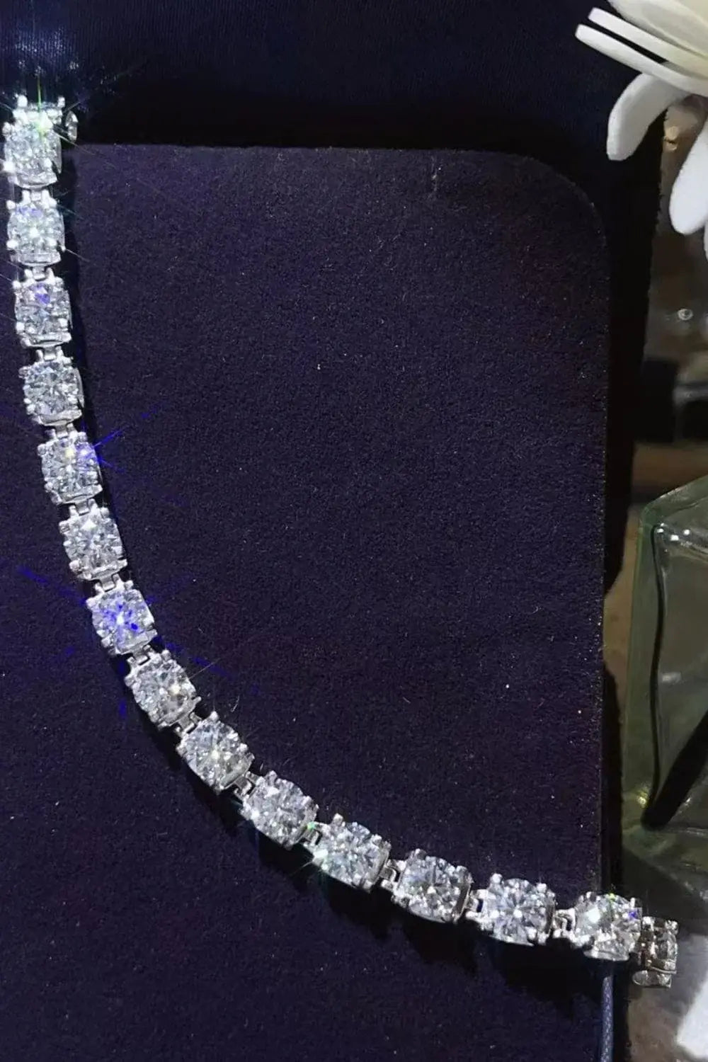 10 Carat Moissanite Platinum-Plated Bracelet - Trendsi - Flyclothing LLC