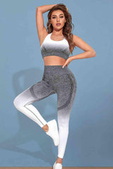 Gradient Sports Tank and Leggings Set - Trendsi