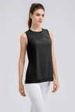 Slit Round Neck Tank - Trendsi - Flyclothing LLC