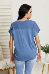 Sew In Love Stay and Chat Love Full Size Pocket Tee - Trendsi - Flyclothing LLC