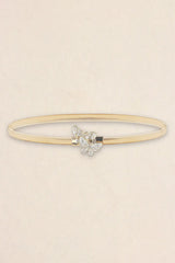 Rhinestone Butterfly Elastic Metal Belt - Trendsi - Flyclothing LLC
