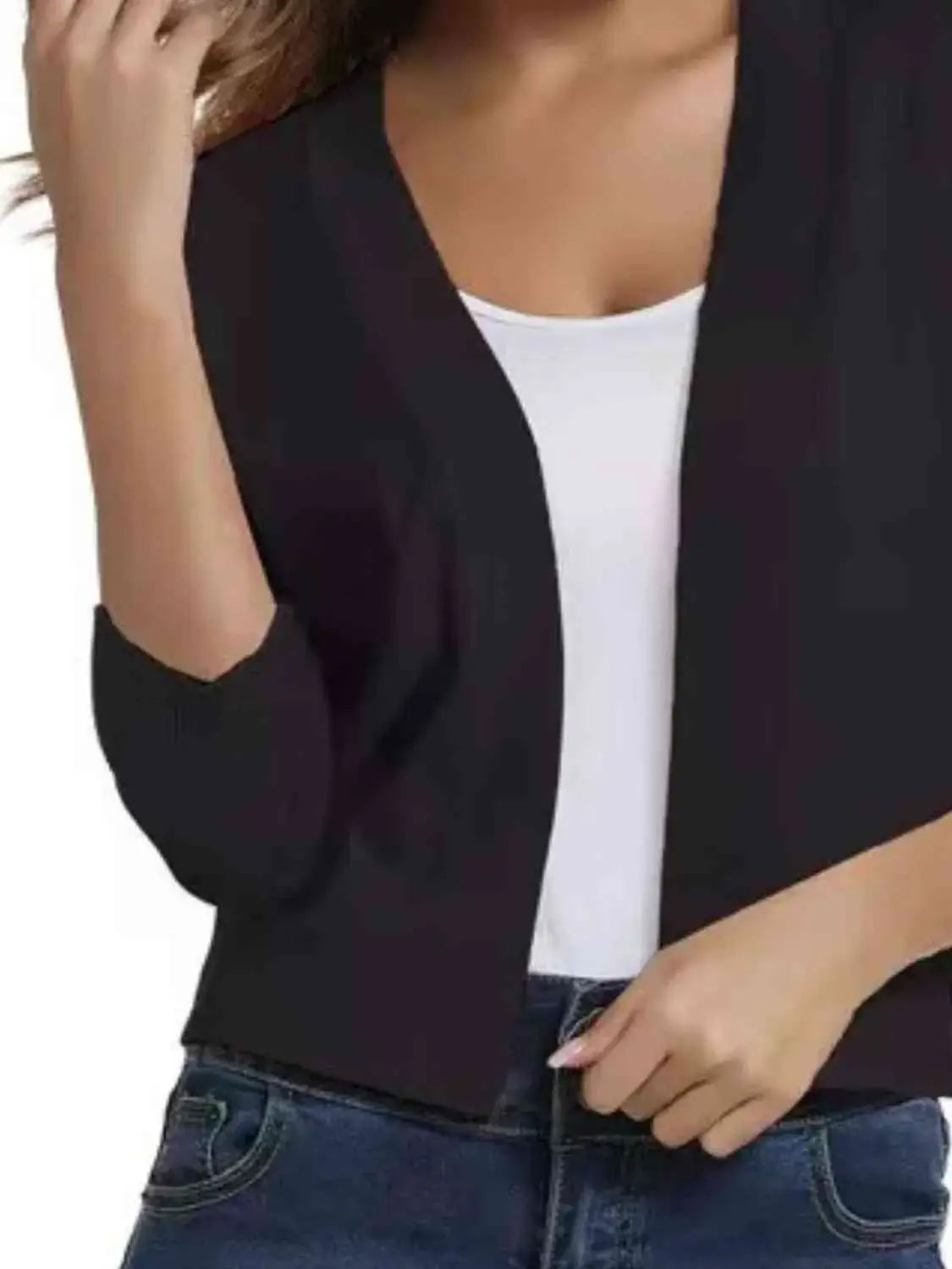 Open Front Cardigan - Trendsi - Flyclothing LLC