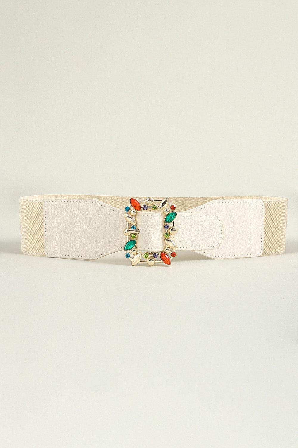 Multicolored Leaf Buckle Elastic Belt - Trendsi - Flyclothing LLC